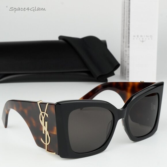 Saint Laurent Accessories - BRAND NEW Saint Laurent SLM119 BLAZE 003 Black Havana Cat Eye Women Sunglasses